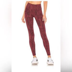 Vimmia Printed core leggings burgundy python, Sz M